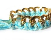 Woven Friendship bracelet in LIGHT BLUE