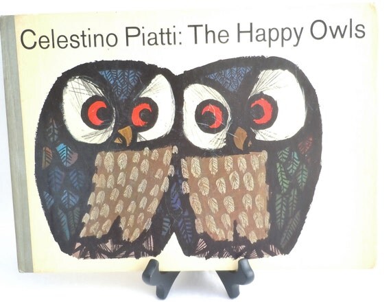 Vintage Mid-Century Children's Book The Happy Owls by Celestino Piatti - AtomicAlley