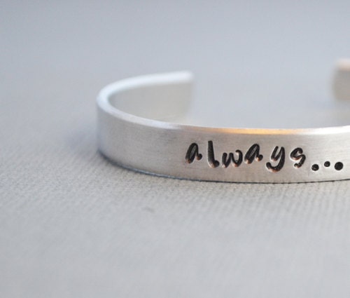 Always...Until the Very End Snape Lily Harry Potter Bracelet Hand Stamped
