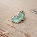 Mint gold plated  post earrings