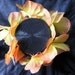 Orange flower scrunchie
