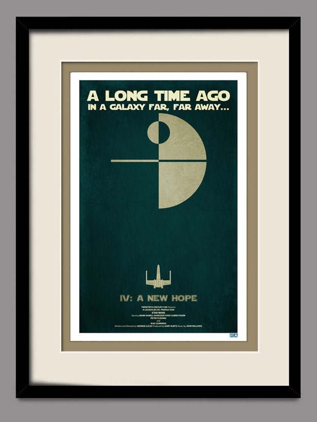 Star Wars - A New Hope - Retro Movie Poster 11x17 Print