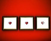 Hearts - The Legend of Zelda 8-Bit 2-Color Screenprint