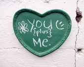 chalkboard finish heart