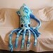 Anna Marie the Oceanic Turquoise Giant Fleece Squid - Stuffed Plush Animal