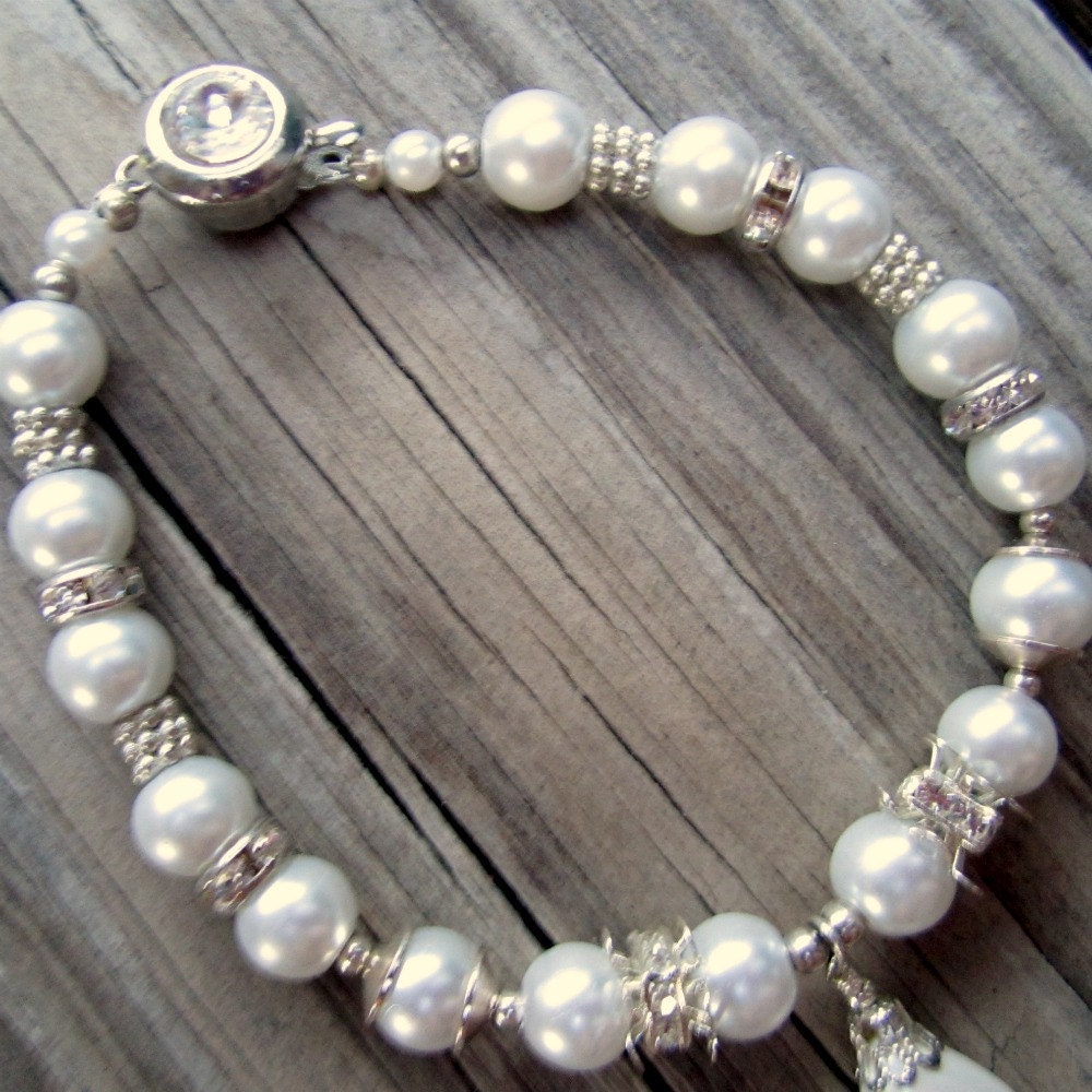 Wedding Jewelry Pearl Wedding Bracelet June Birthstone