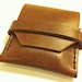 Mens Brown Leather Minimal Credit Card Wallet