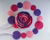 Felt Garland - Pink and Purple Circles