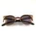 Handcrafted Wooden Faced Sunglasses Round Cateye Womens Style // TEAK // no. 1212