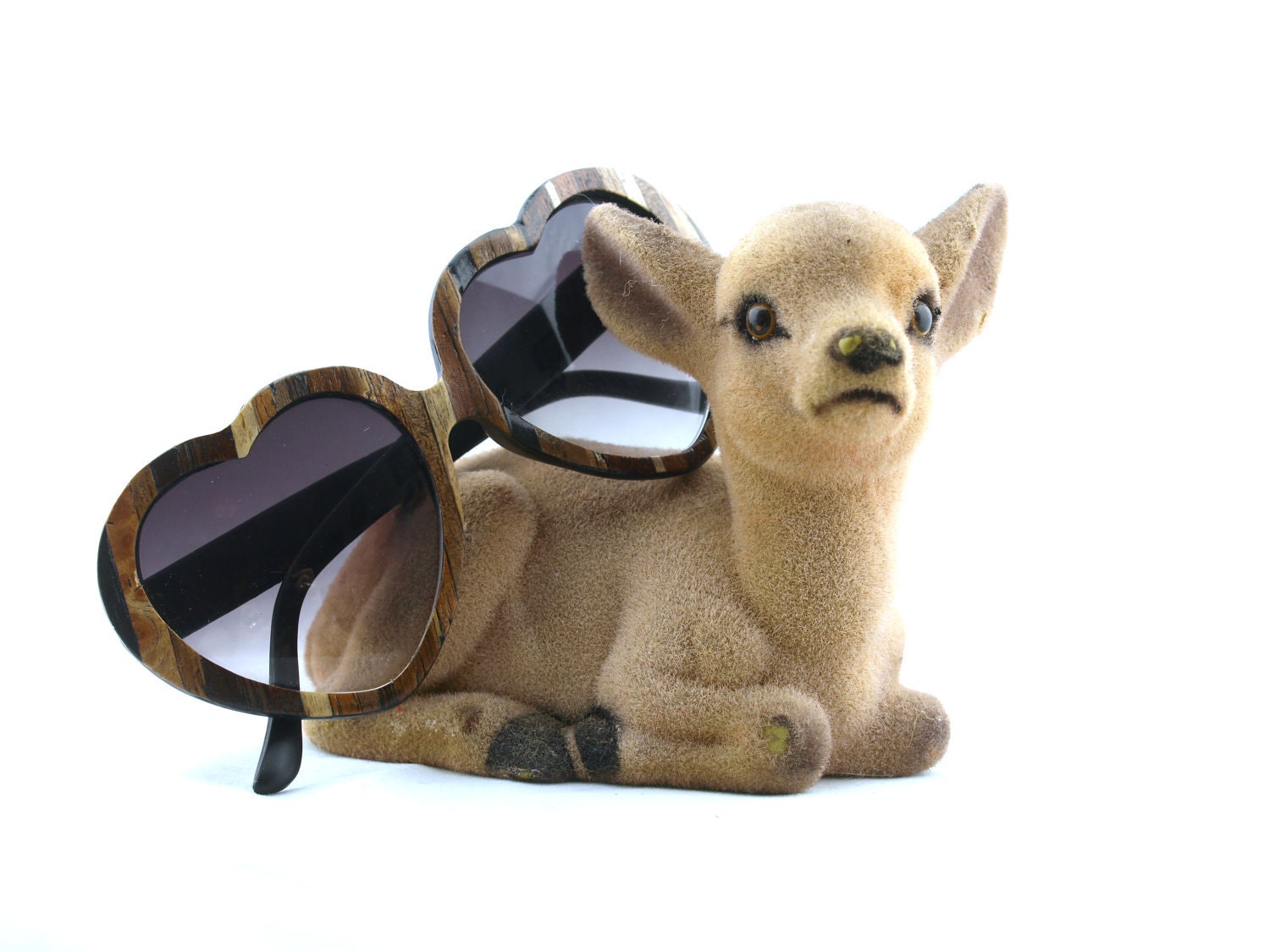 Lolita Womens Heart Sunglasses // The Original Handcrafted Wood Veneer Sunglasses // PATCHWORK