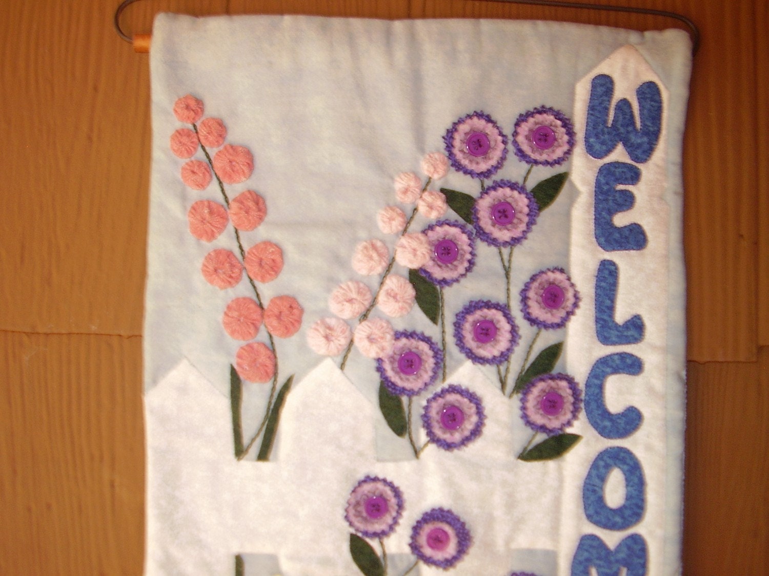 Welcome Flower Wall Hanging
