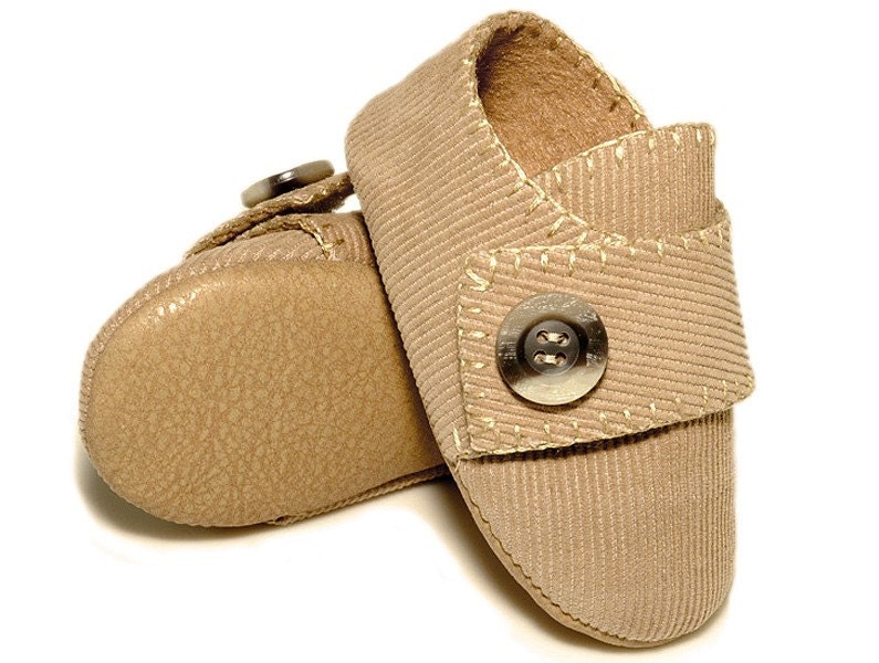 Baby Boy Shoes, Benjamin in Corduroy,Slipper,Bootie. Infant -Toddler, Handmade by Pink2Blue