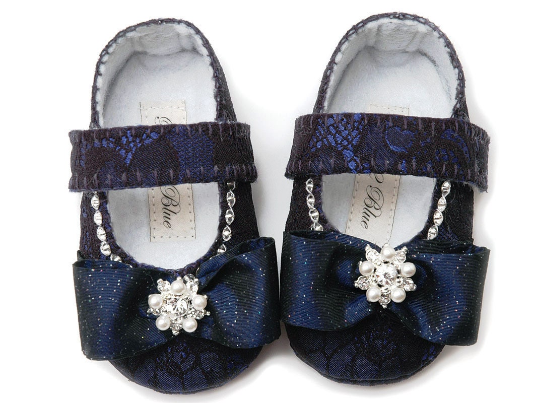 Baby Girl Shoe Bella,, Wedding, Flower Girl, Christening, slipper/bootie Infant, Toddler and Pre School Sizes by Pink2Blue.
