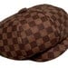 The Lucas Golf baby boy hat, in brown checkered cotton, baby boy hats, by pink2blue.