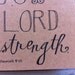 The Joy of the Lord is Your Strength - Paper Goods - Blank Notecard - Kraft Cardstock - Encouragement - Christian Card - Hand Typography