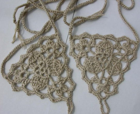 Beige Barefoot Sandals, Lace shoes,Summer, Footwear, Bridal, Cotton, dance, sexy, aglow, ecofriendly, vamp The front page on ETSY