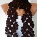 Brown Queen Anne's Lace Scarf Crochet Scarf Dark Coffee Chocolate Natural Bamboo Ecofriendly Soft Antibacterial the frontpage on ETSY