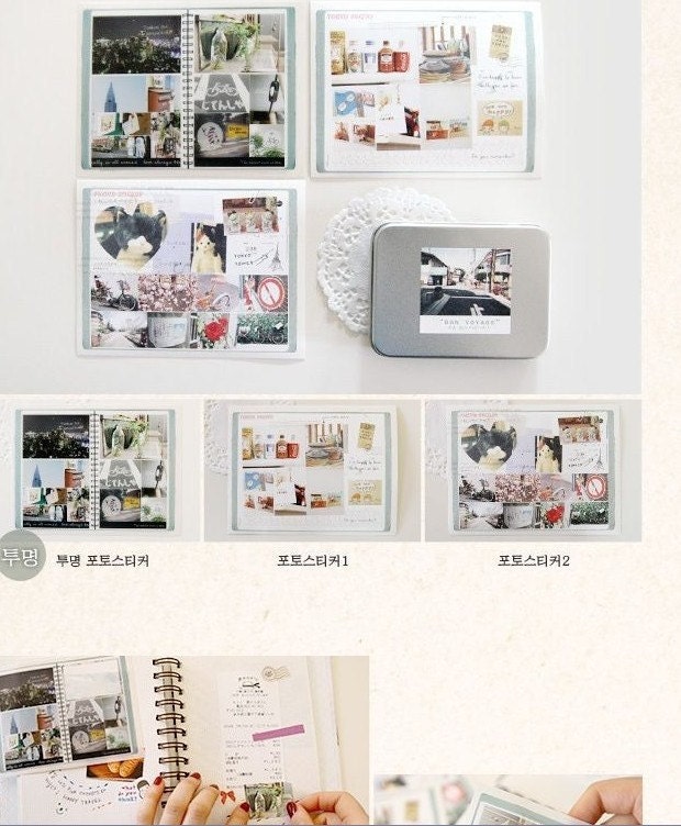 14 Sheets Korea Pretty Sticker Set - Deco Sticker Set - Road and Tokyo