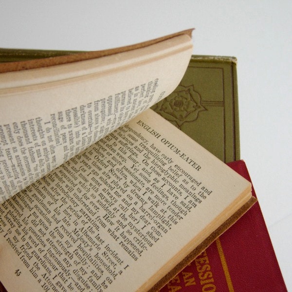 Vintage Miniature Library Confessions of an Opium Eater Vol I and II DeQuincey