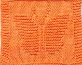 Knitting Cloth Pattern - BUTTERFLY - PDF - Instant Download