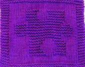 Knitting  Cloth Pattern  -  PUZZLE PIECE - Autism Awareness -  PDF