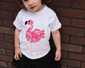 Flamingo Shirt - Summer Shirt - You Choose Dress Color and Sleeve Length