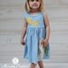 Toddler Summer Dress - Beach Dress - Seahorse and Starfish Applique- You Choose Dress Color and Sleeve Length