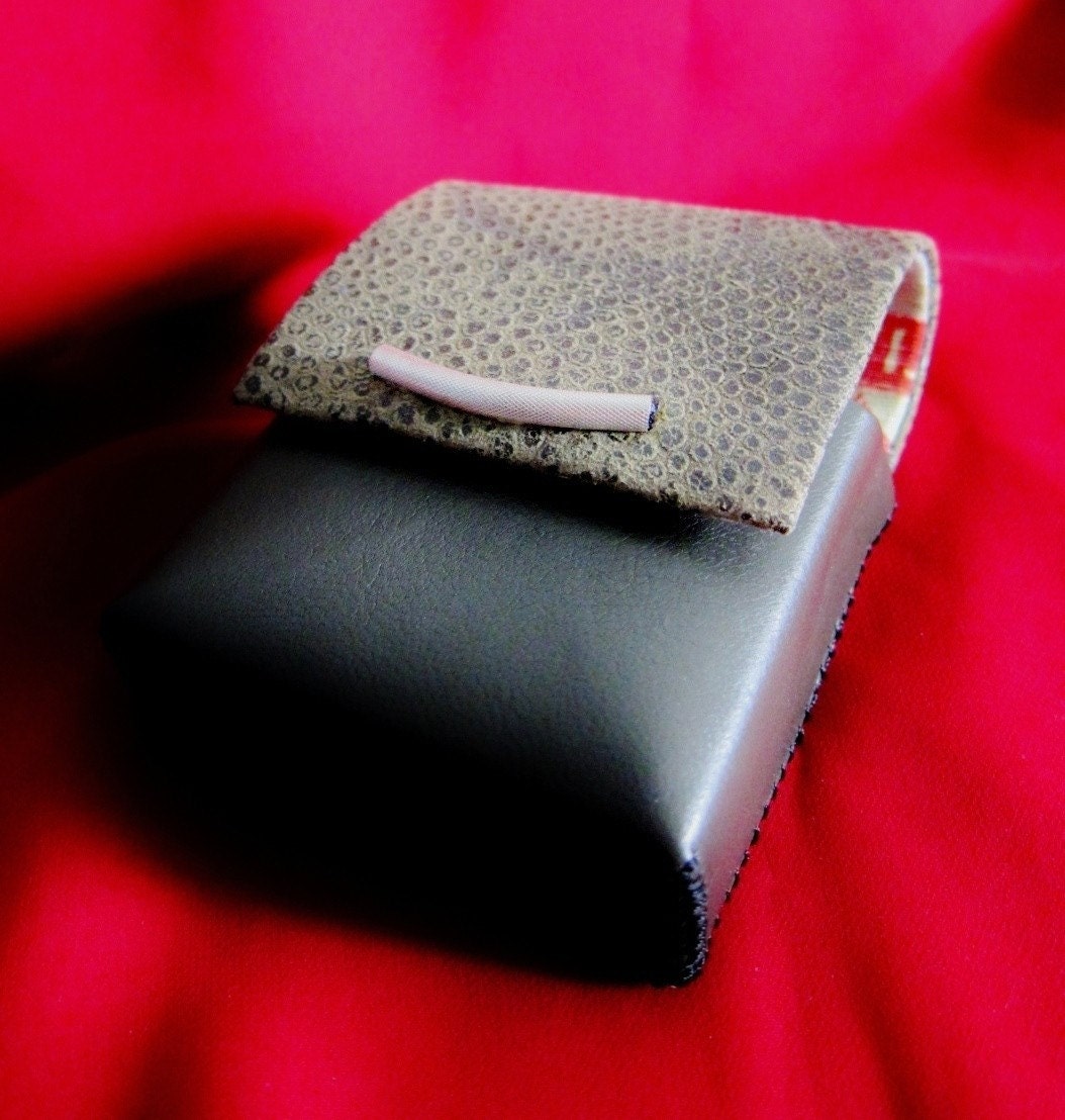 leather cigarette pouch case box olive lambskin cip014