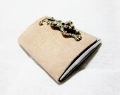 leather business card case glitter leopard cac006