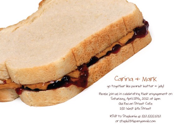 Peanut Butter Jelly Engagement Invite Il_570xn