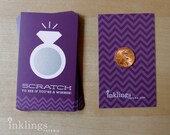 24 Scratch Off Cards for Bridal Shower or Bachelorette Game / Diamond Ring in Rich Purple