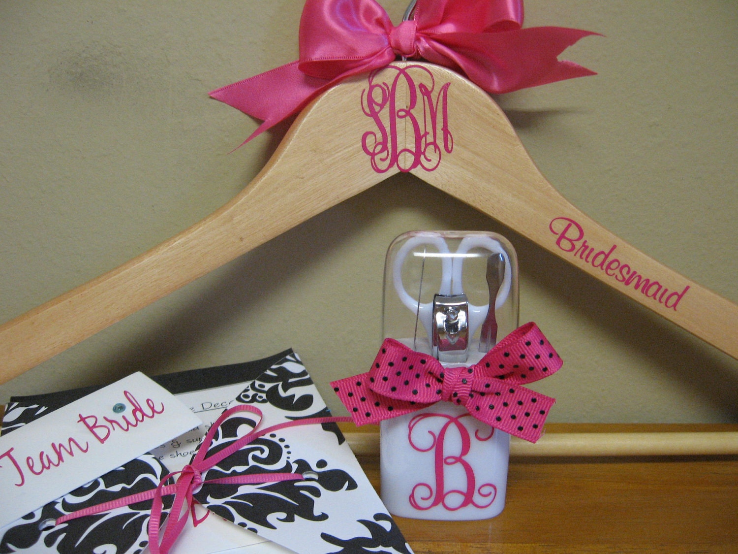 Personalized Wedding Hanger, Manicure Set and Shoe decal for Bride, Groom, Bridesmaid, Groomsman, Flower Girl or Ring Bearer