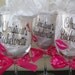 Personalized Wedding Party or Bachelorette Wine Glass...Kissing the Single Life Goodbye