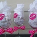Personalized Wedding Party or Bachelorette Wine Glass...Kissing the Single Life Goodbye