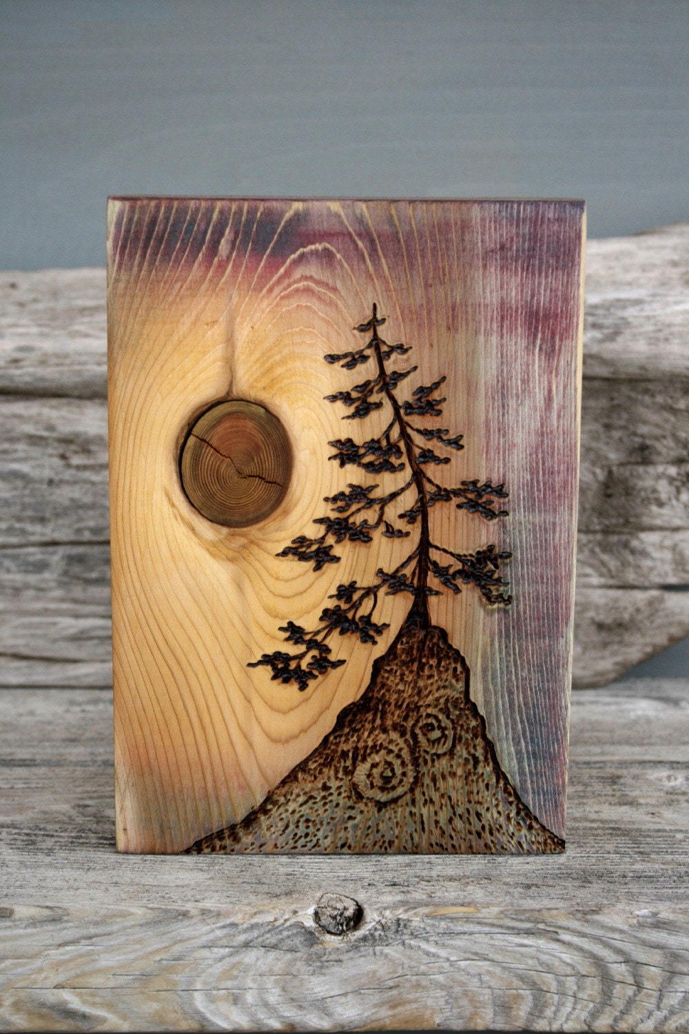 Ancient Tree - Art Block - Woodburning
