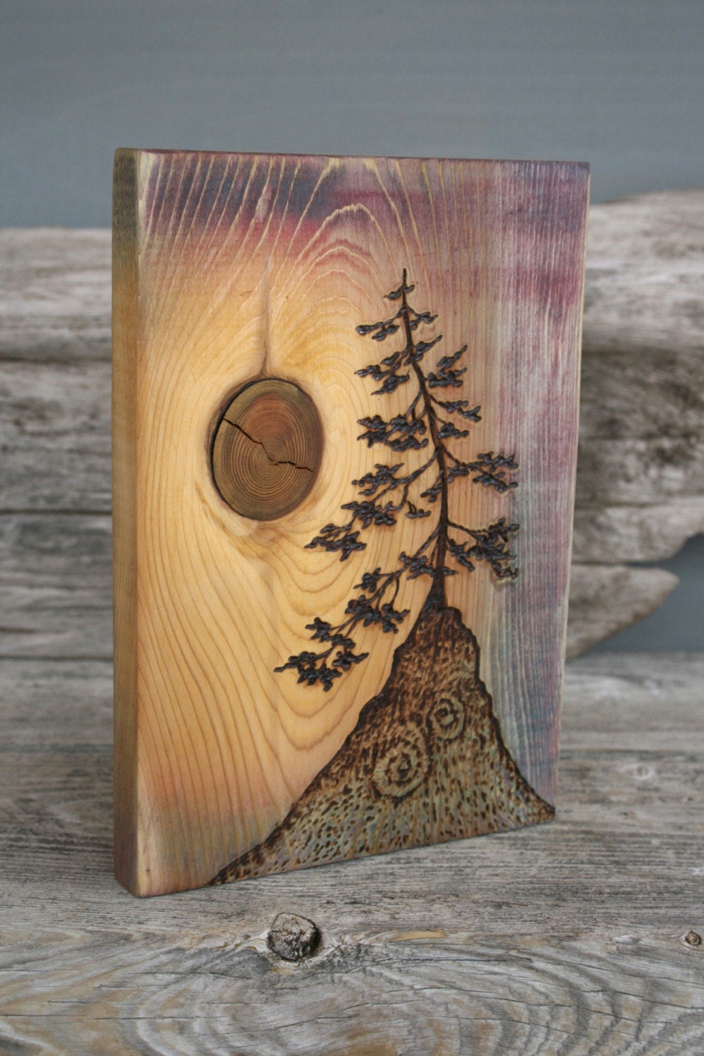 Ancient Tree - Art Block - Woodburning