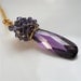 Amethyst Purple Cubic Zirconium Necklace, Wire Wrapped Swarovski Crystals, February Birthstone Gift, Unique Fashion Accessory