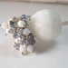 White Glass Round Briolette, Tanzanite Gemstone Neckace, Purple Periwinkle, Statement, Wedding, Bridal, Birthstone, Fashion Accessory