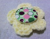 Flower Hairclip (yellow dot) - Ready to Ship