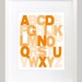 Opaque Alphabet ABC Wall Art - 8x10 Baby Children Nursery Wall Print Poster