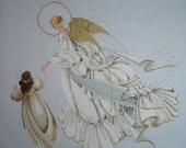 ANGEL OF MERCY  Marilyn Leavitt-Imblum 1995 Counted Cross Stitch Chart - Lavender and Lace Design