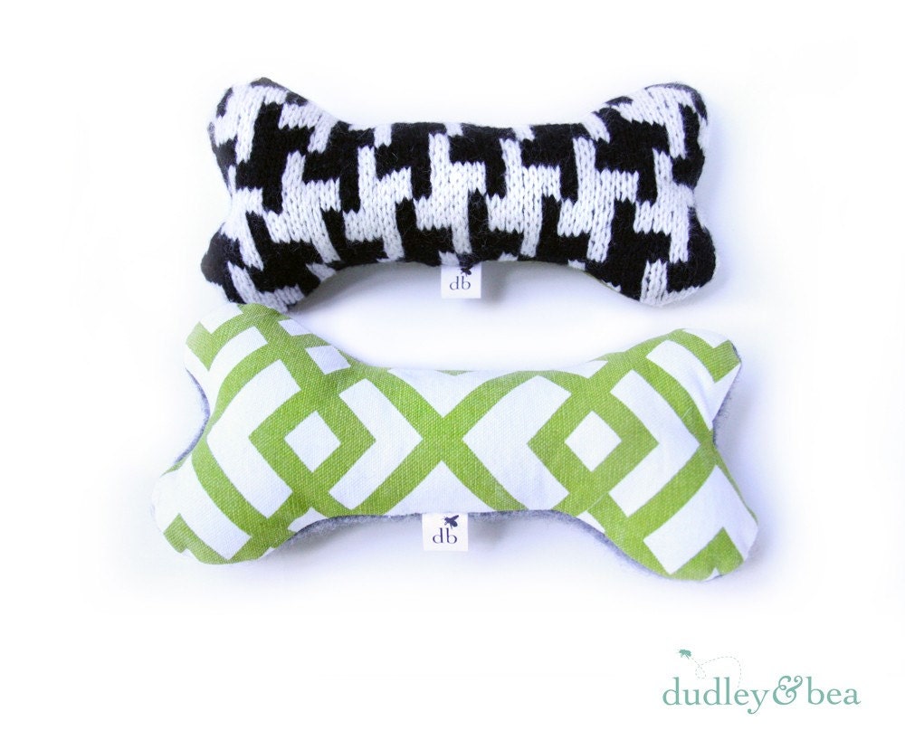 Squeaky Plush Wool and Cotton Dog Toy - Chartreuse