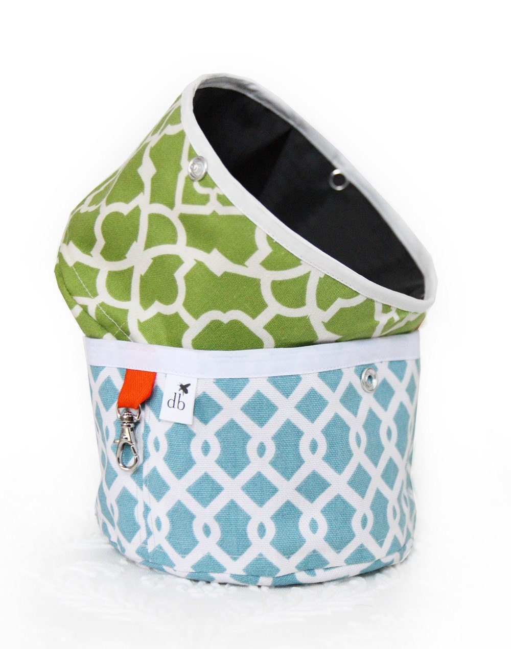 Squishy Travel Pet Water Bowl - Chartreuse Garden Gate