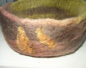 the beauties of the earth, an earth toned needle felted wool bowl