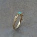 TWIG RING In 14k yellow, white or rose gold - Your Choice of Turquoise, Lapis or Chrysoprase