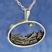 BLUE MOON Over Crystal Peaks, Mountain pendant in Sterling Silver