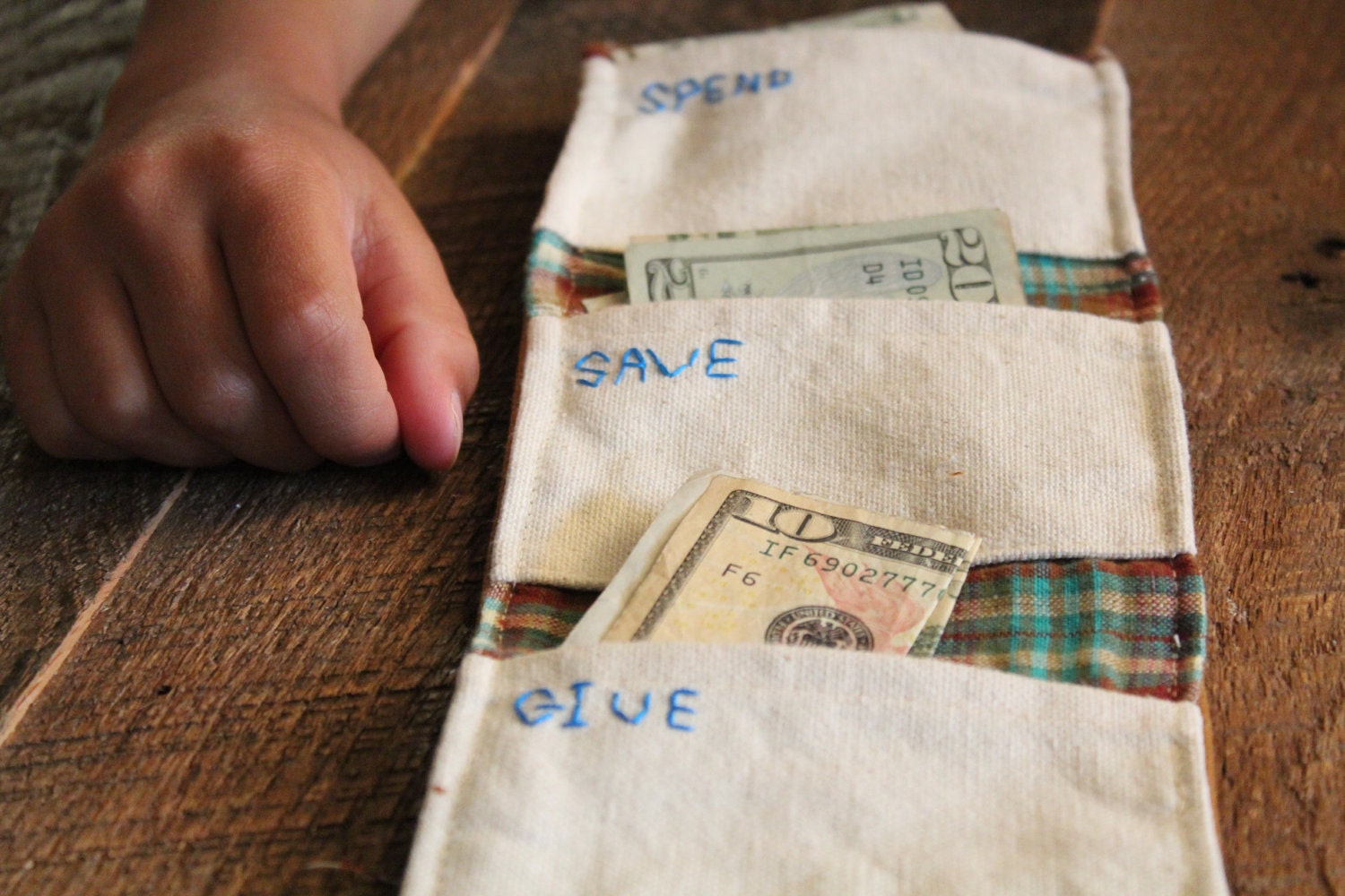 Miss Money Bags Kids Spend Save Give Wallet