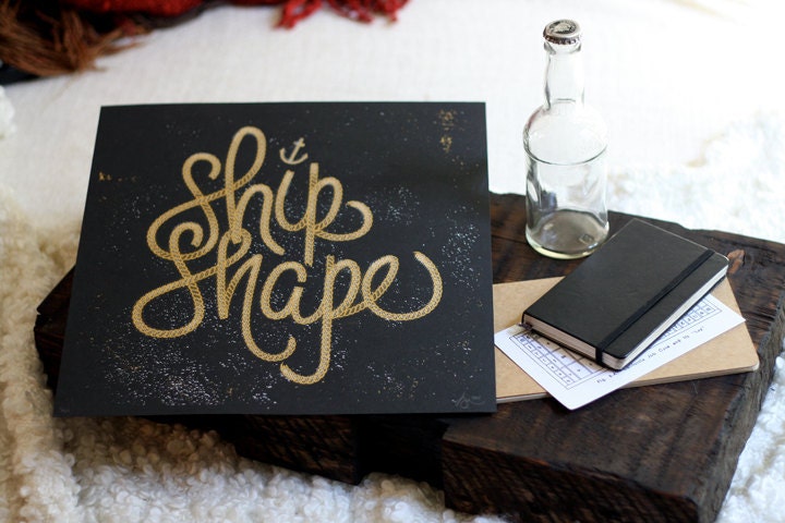 Ship Shape - 12.5x12.5 - Screenprint