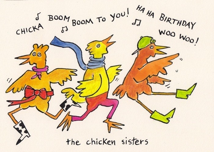 The Chicken Sisters 11x14 archival matted print