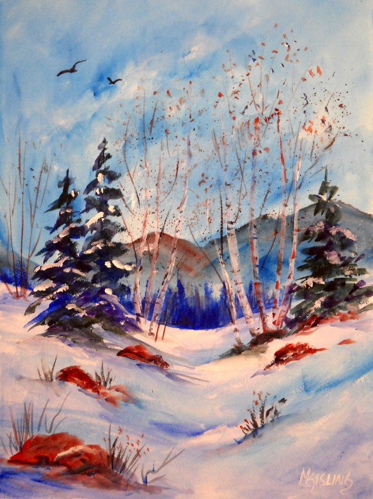 winter trees paintings